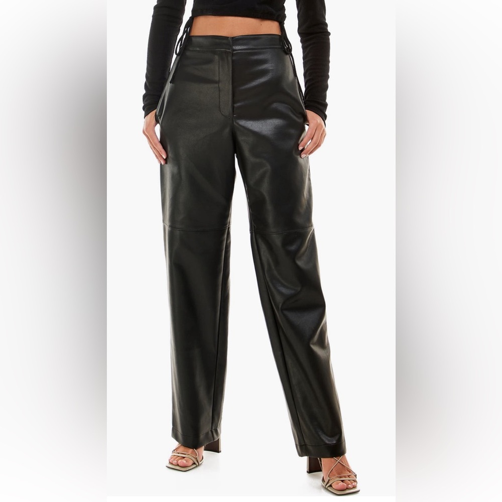 NWT WAYF Robertson Faux Leather Trousers